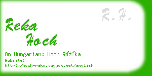 reka hoch business card